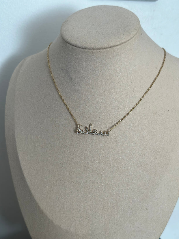 Collier ecriture arabe  [ dorée ]