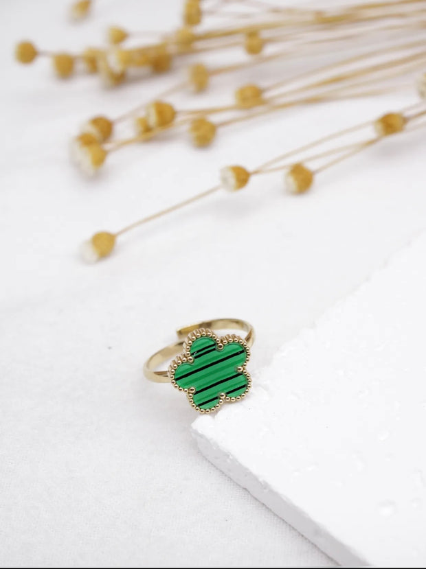 Bague Carla [ vert / dorée ]