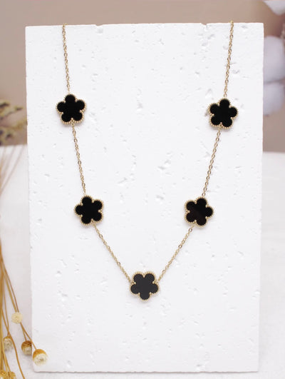 Collier Vanessa [ noir / dorée ]