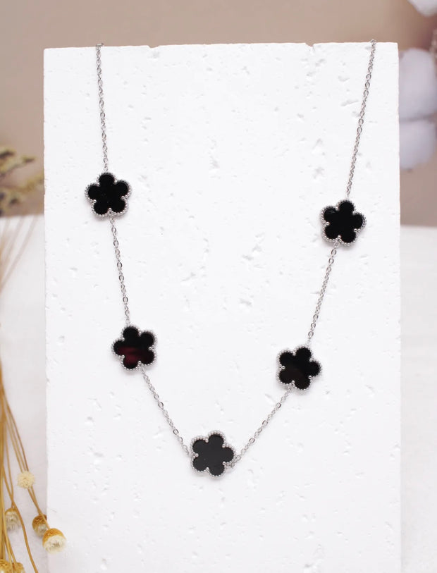 Collier Vanessa [ noir / argenté ]