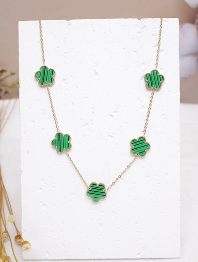 Collier Vanessa [ vert / dorée ]