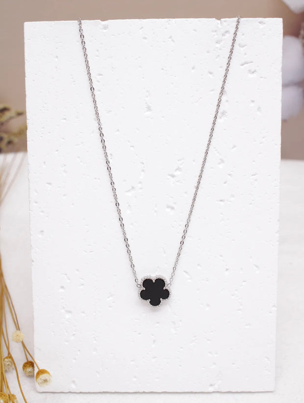 Collier Sonia [ noir / argenté ]