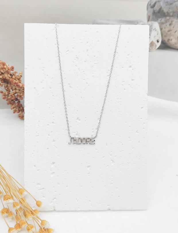 Collier J’ADORE [ argenté ]