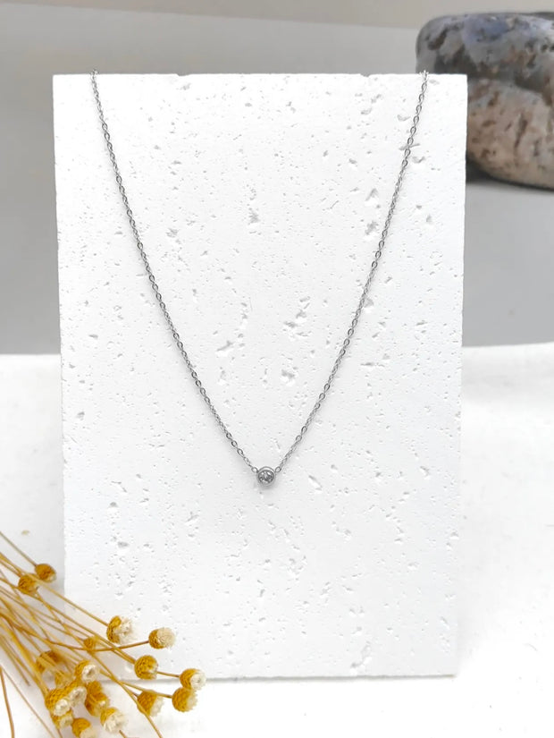 Collier simple [ argenté ]