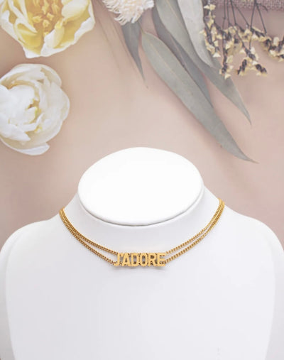 Collier doublé J’ADORE [ dorée ]