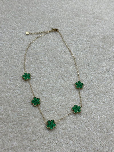 Collier Vanessa [ vert / dorée ]